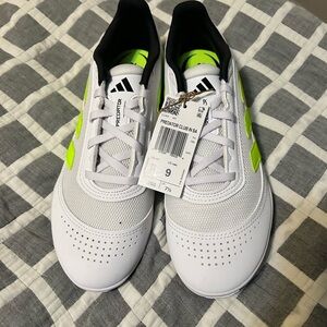 Adidas Predator Club Men's White and Neon Green Shoes